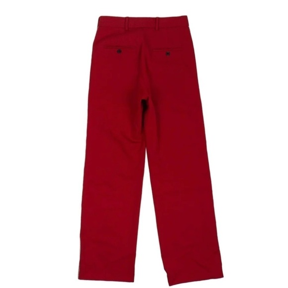 ADAPTATION Red Wool Metallic Side Striped Tailored Trousers Pants Size 24 NWOT - Picture 10 of 16
